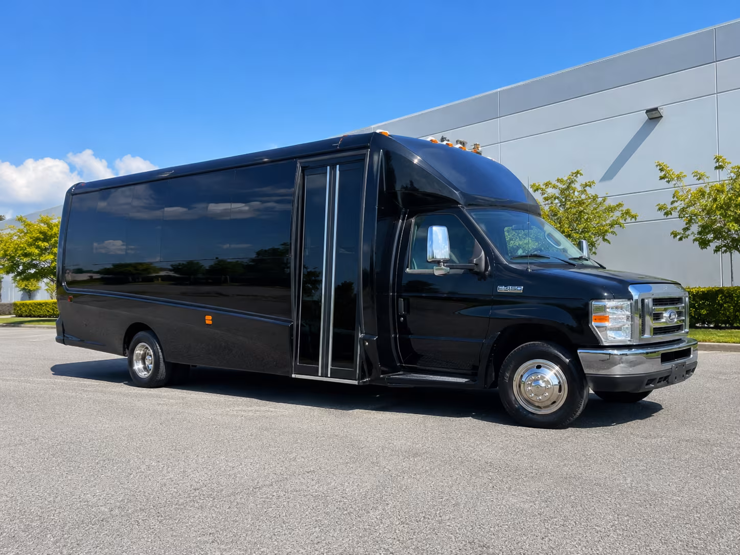 Interior of a party bus rental serving Oakland