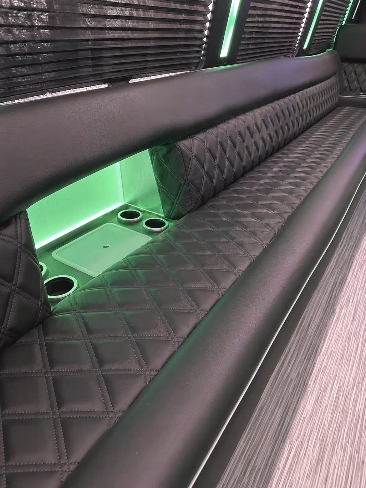 Oakland Bachelor & Bachelorette Transportation party bus interior