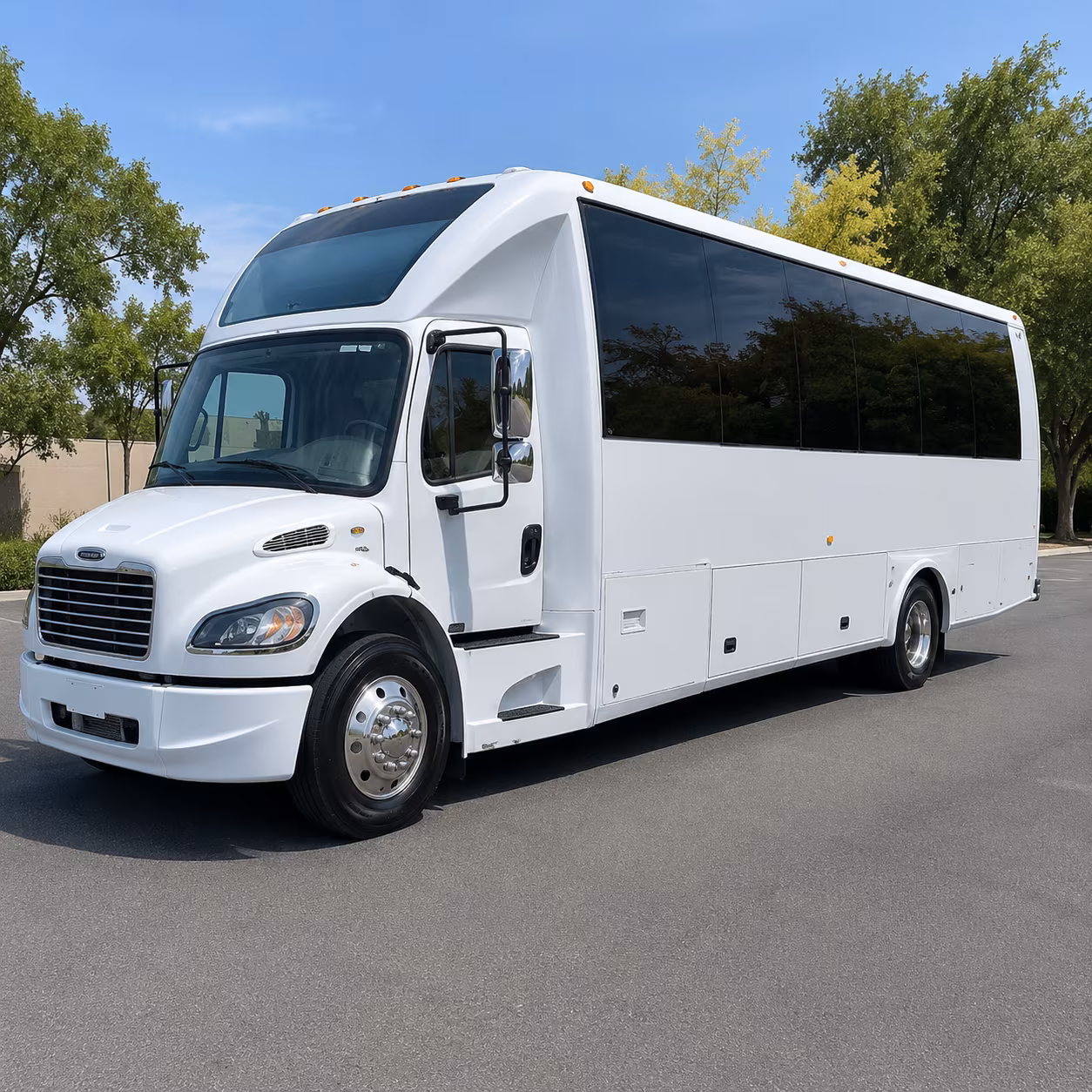 Oakland Private Event Transportation party bus exterior