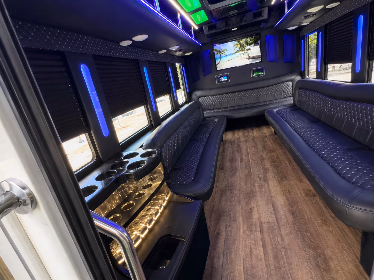 Oakland Private Event Transportation party bus exterior