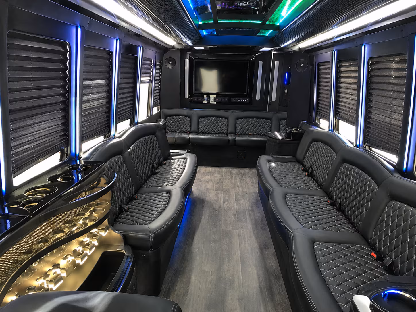 Oakland Prom & Homecoming Transportation party bus exterior