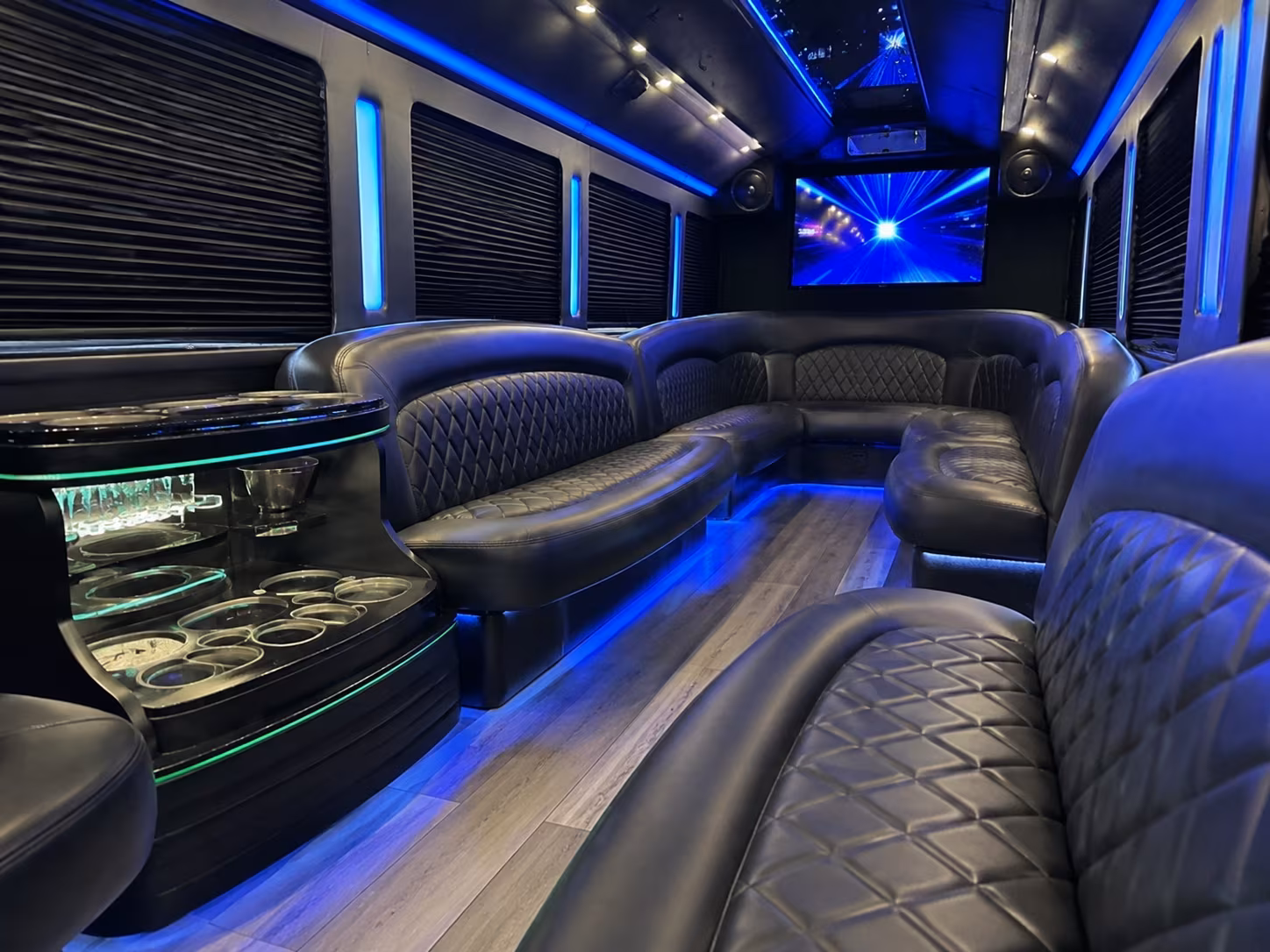 Oakland Prom & Homecoming Transportation party bus exterior