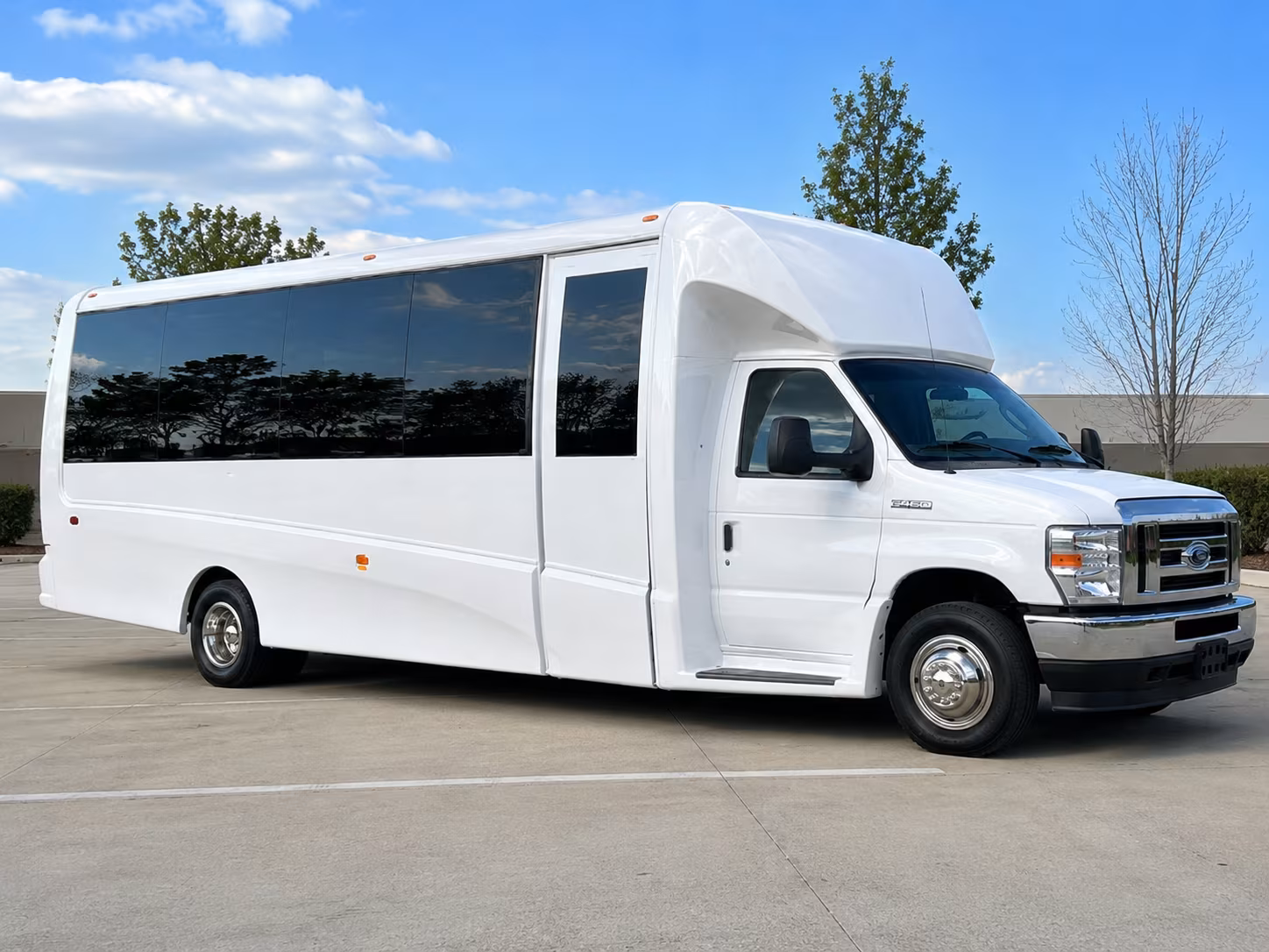 Oakland School Event Transportation party bus exterior