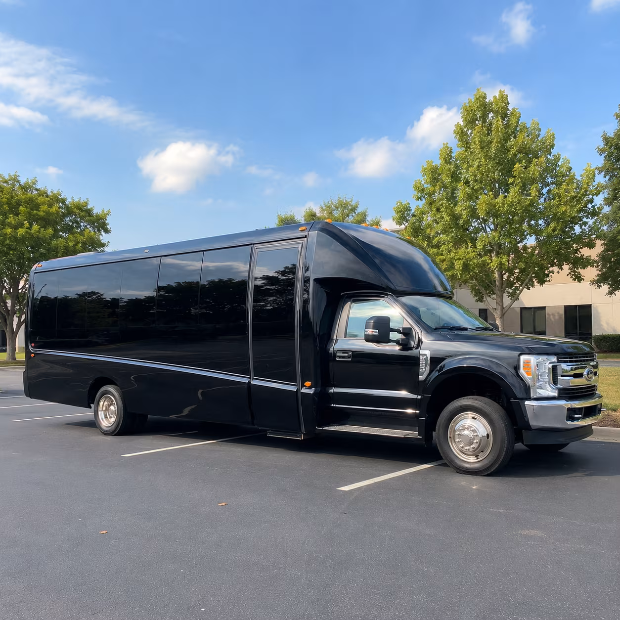 Oakland School Event Transportation party bus exterior