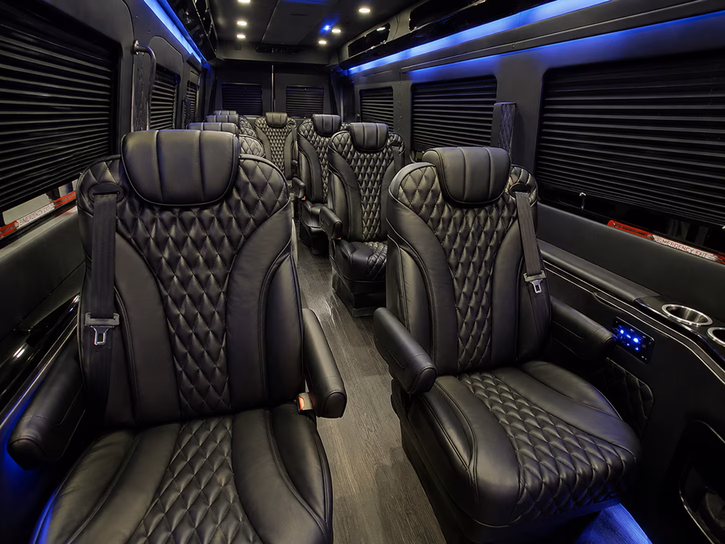 Oakland School Event Transportation party bus exterior