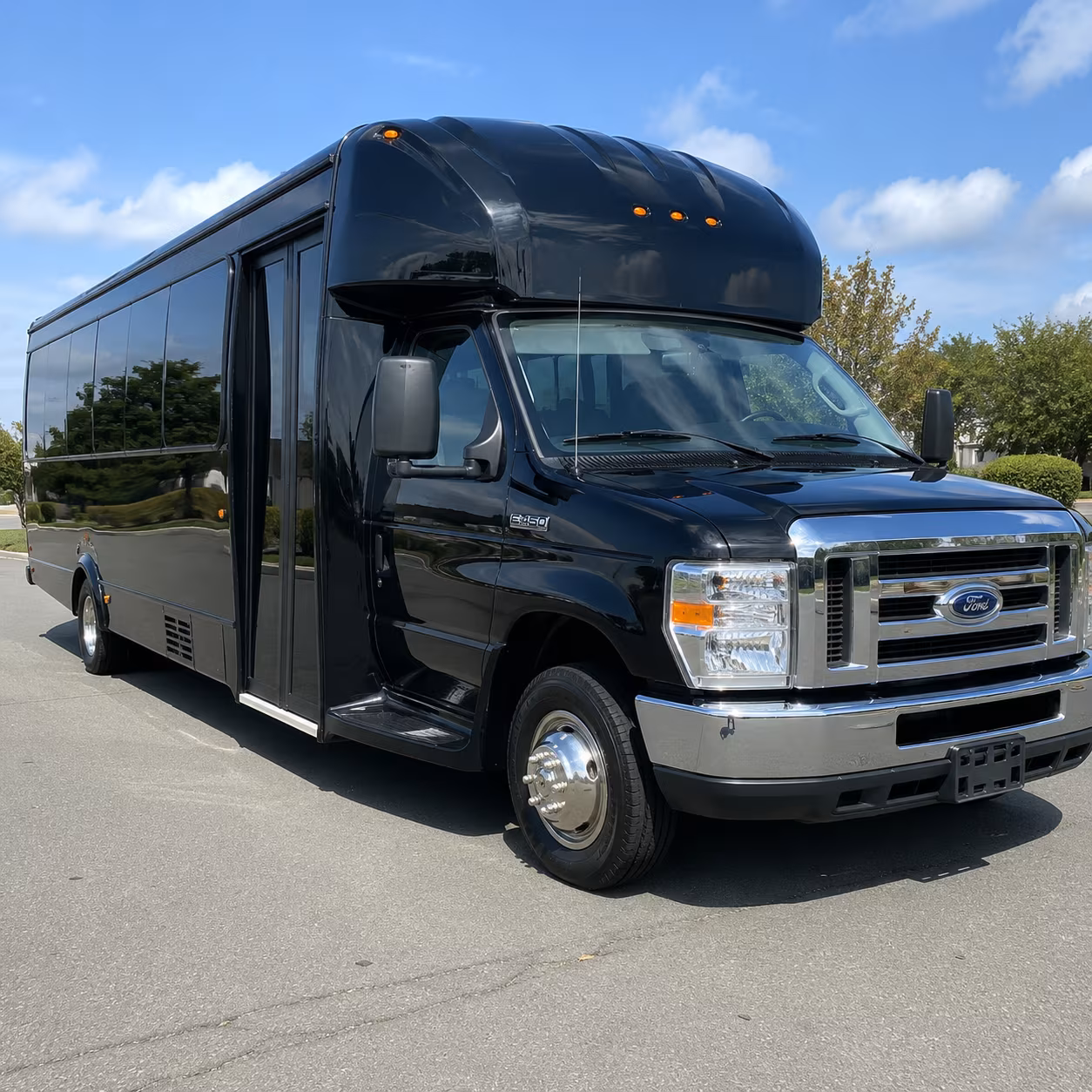 Oakland Sporting Event Transportation party bus exterior