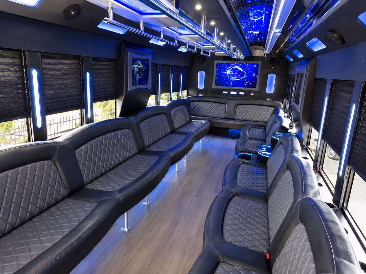 Oakland Wedding Transportation party bus exterior